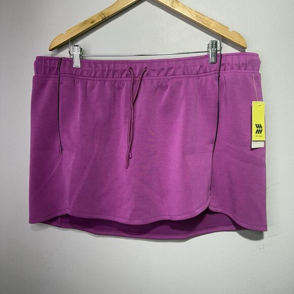 All In Motion Dresses & Skirts - All in Motion Sandwash Skort Dark Violet XXL NWT Adjustable Waistband Lined